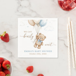 Servilleta De Papel Apenas Podemos Esperar Niño Baby Shower Personaliz