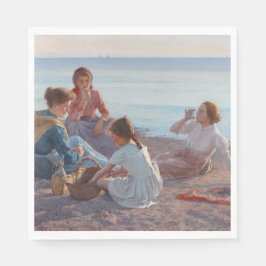 Servilleta De Papel Aperitivo picnic en la playa (escenario marítimo i