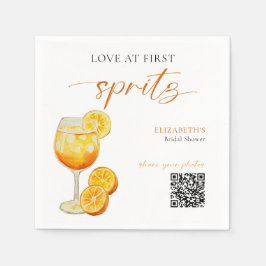 Servilleta De Papel Aperol Amor al Primer Spritz QR Foto Despedida de 