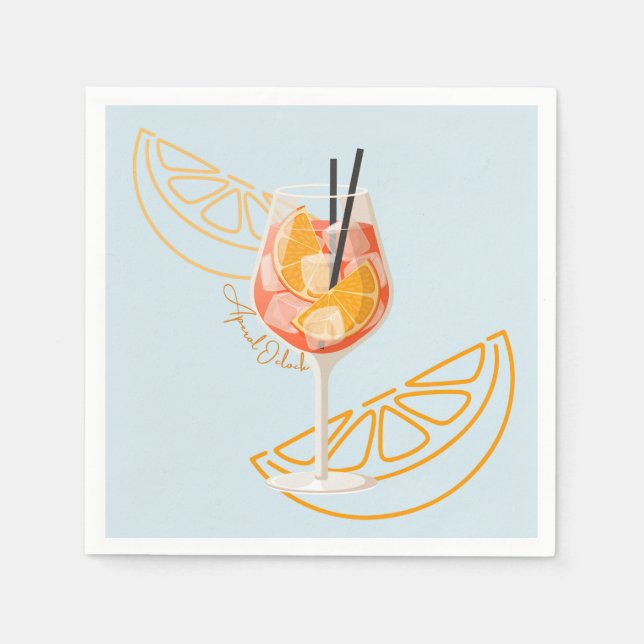 Servilleta De Papel Aperol en punto (Anverso)