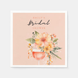 Servilleta De Papel Aperol Spritz Floral Despedida de Soltera