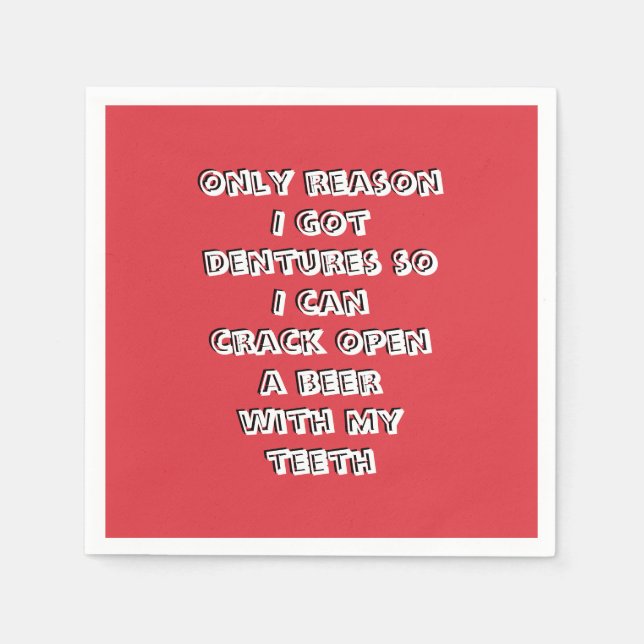 Servilleta De Papel Apertura de botella dientes servilletas (Anverso)