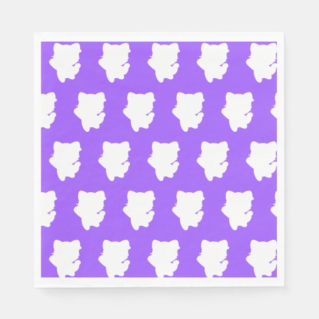 Servilleta De Papel Aphmau Style, Chica de cumpleaños, Meemeows, Minec (Anverso)