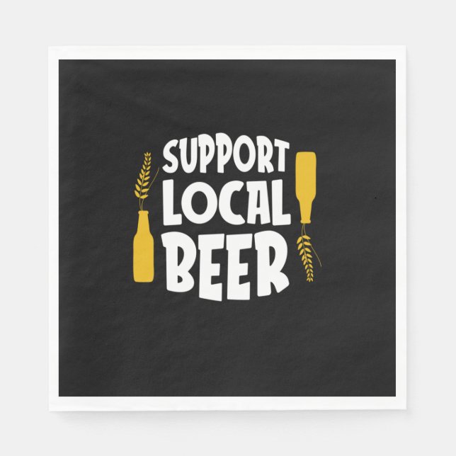 Servilleta De Papel Apoyar la cerveza local (Anverso)