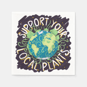Servilleta De Papel Apoye sus plantas locales