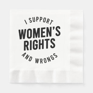 Servilleta De Papel Apoyo los derechos de las mujeres y los errores