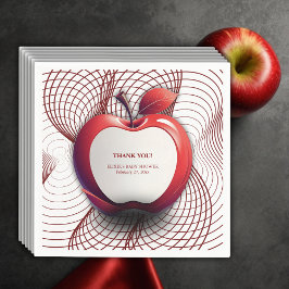 Servilleta De Papel Apple 3D de nuestro Baby Shower geométrico ocular