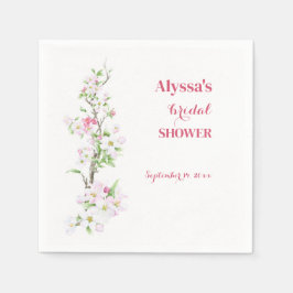 Servilleta De Papel Apple Blossom Desayuno de Novia Personalizado