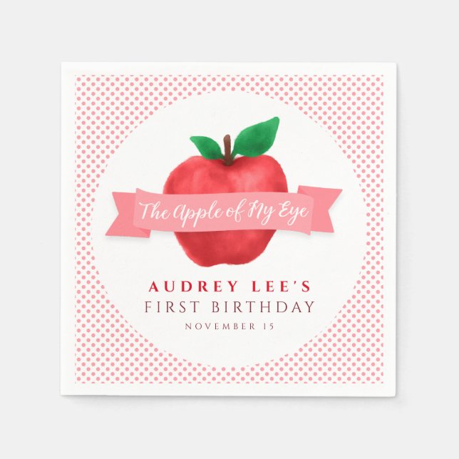 Servilleta De Papel Apple de mi caída de ojos | tema de verano primer  (Anverso)