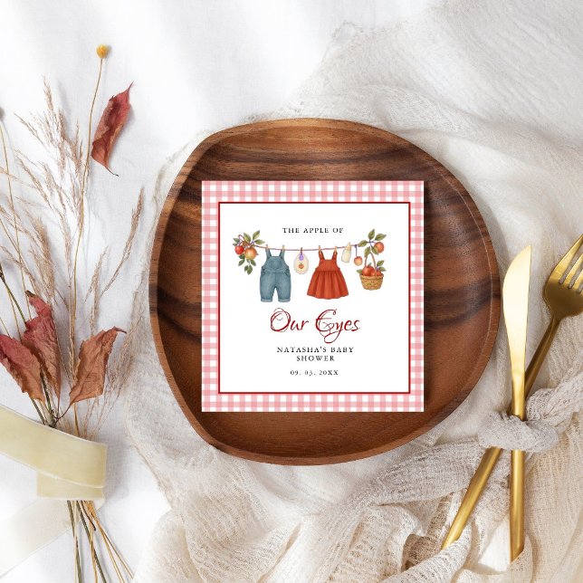 Servilleta De Papel Apple de nuestros ojos Fruit Fall baby ducha graci (Subido por el creador)