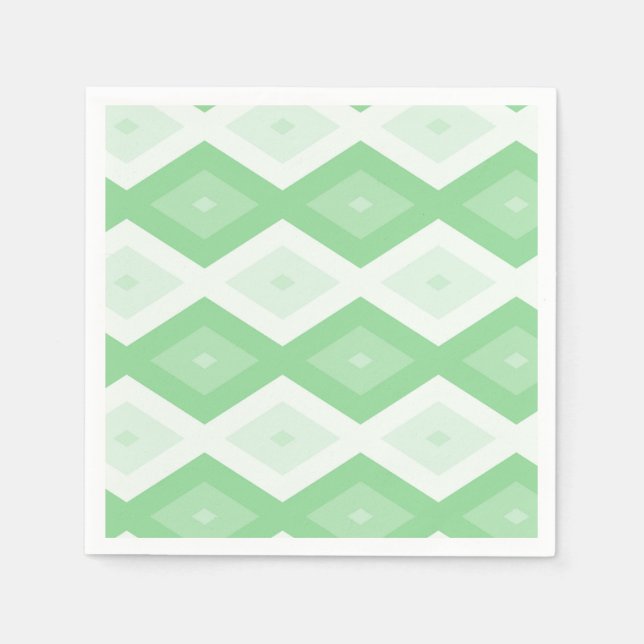 Servilleta De Papel Apple green diamond pattern (Anverso)