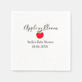 Servilleta De Papel Apple in bloom baby shower red apple name date