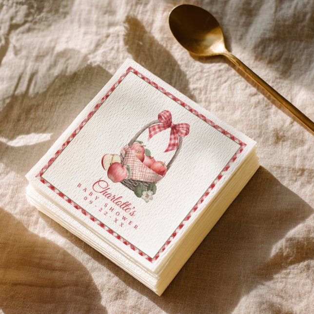 Servilleta De Papel Apple of Our Eye Baby Shower Napkins (Apple Themed Baby Shower)