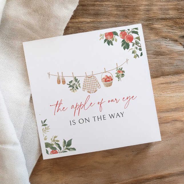 Servilleta De Papel Apple of Our Eye Fall Baby Shower (Subido por el creador)