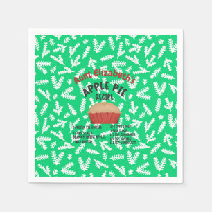 Servilleta De Papel APPLE PIE RECIPE Personalizado