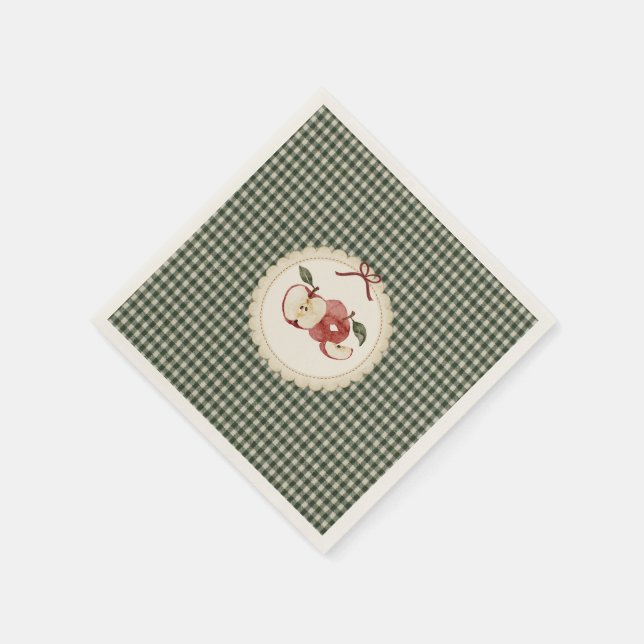 Servilleta De Papel Appley Ever After gingham vintage  (Borde)