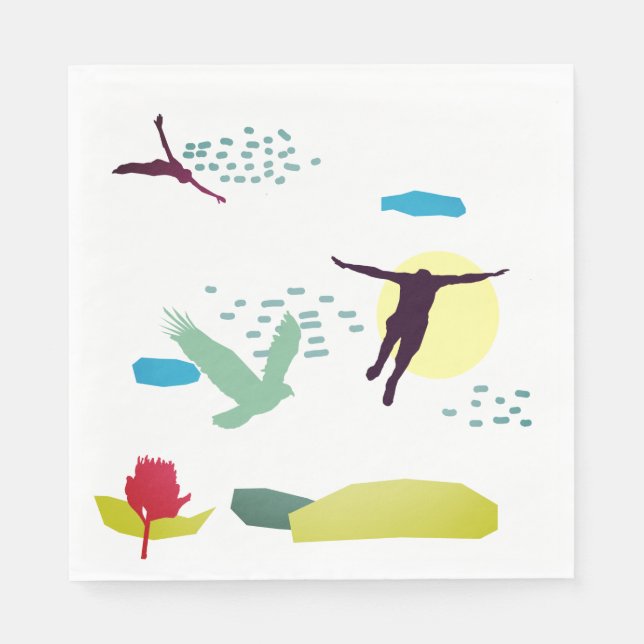 Servilleta De Papel Aprender a volar (Anverso)