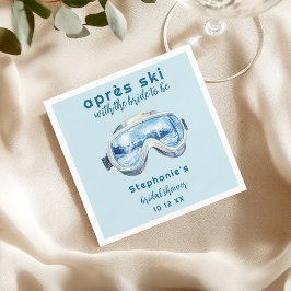 Servilleta De Papel Apres Ski Deportivo Lluvia Invernal Bridal Shower