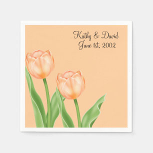 Servilleta De Papel Apricot Tulips (Boda)
