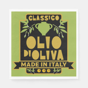 Servilleta De Papel Aprón de aceite de oliva italiano de época