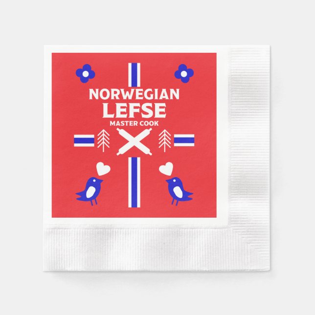 Servilleta De Papel Apron noruego Lefse Flatbread (Anverso)