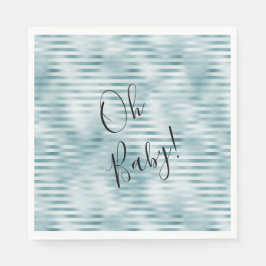 Servilleta De Papel Aqua Blue Glam Stripes