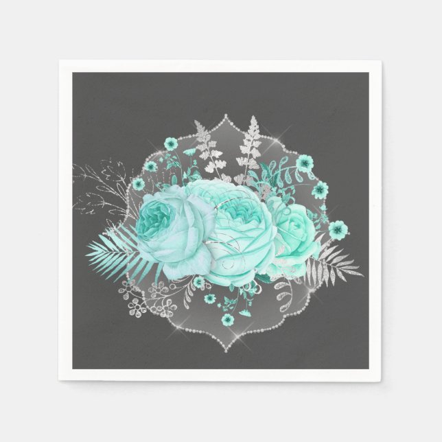 Servilleta De Papel Aqua Fantasy Floral (Anverso)