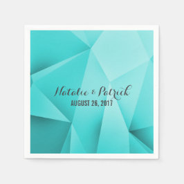 Servilleta De Papel Aqua Jewel Tones Boda Papel Napkins