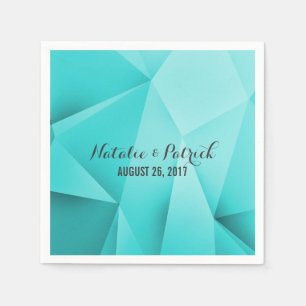 Servilleta De Papel Aqua Jewel Tones Boda Papel Napkins