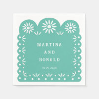 AQUA MEXICAN PAPEL PICADO