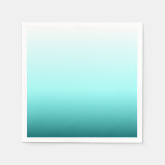 Servilleta De Papel Aqua Teal Ombre Gradient