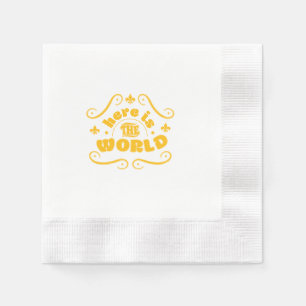 Servilleta De Papel Aquí está el mundo