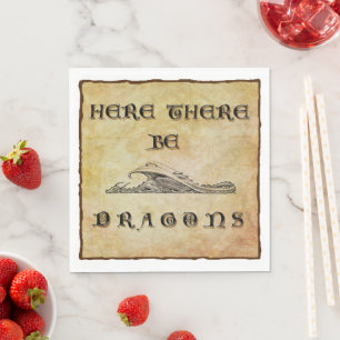 Servilleta De Papel Aquí Hay Dragones