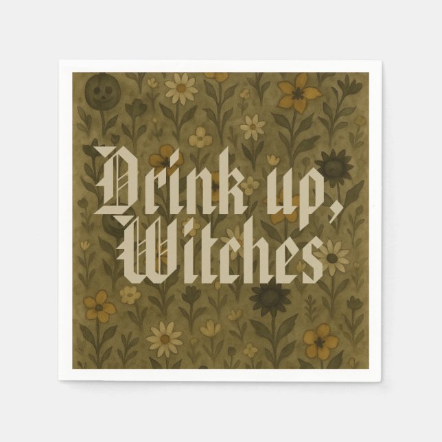 Servilleta De Papel Aquí para la bebida "Boos", brujas (Anverso)