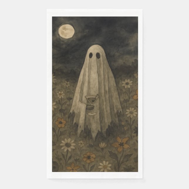 Servilleta De Papel Aquí para la fiesta de Halloween "Boos" (Anverso)