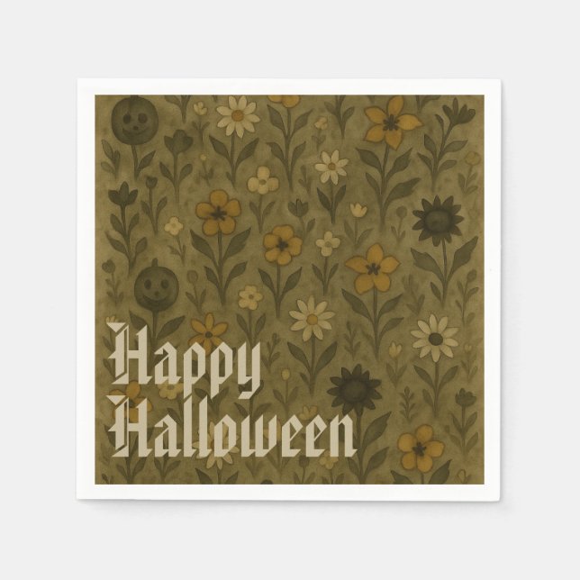 Servilleta De Papel Aquí para los "Boos" Feliz Halloween (Anverso)