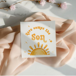 Servilleta De Papel Aquí Viene El Baby Shower Del Hijo
