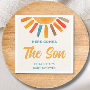 Servilleta De Papel Aquí Viene El Baby Shower Del Hijo