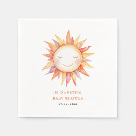 Servilleta De Papel Aquí viene el Baby Shower del hijo