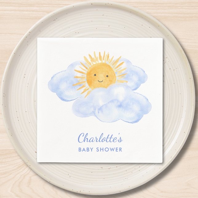 Servilleta De Papel Aquí viene el Baby Shower del niño (Subido por el creador)