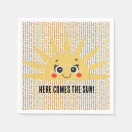 Servilleta De Papel Aquí viene el Baby Shower solar