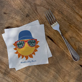 Servilleta De Papel Aquí viene el niño bebé ducha