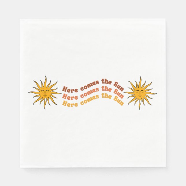 Servilleta De Papel Aquí Viene El Sol (Anverso)