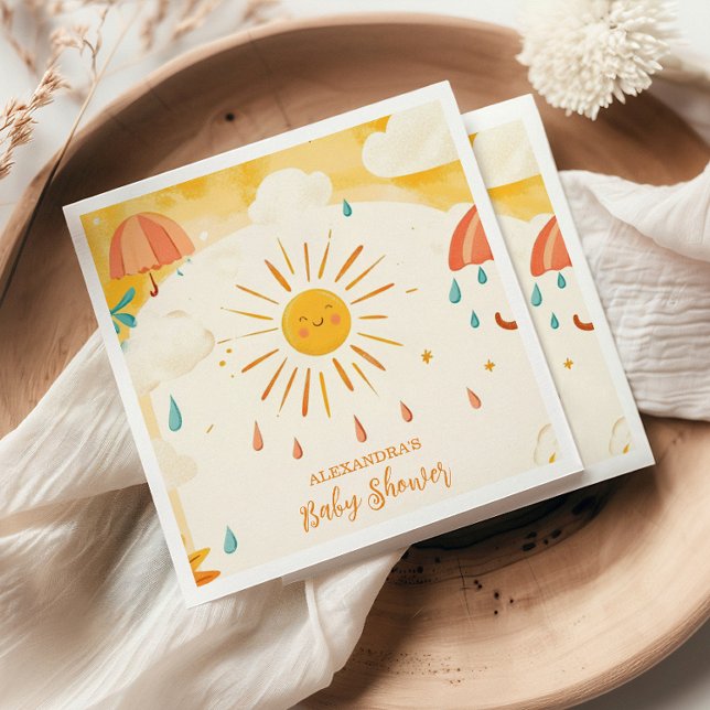 Servilleta De Papel Aquí viene el sol amarillo del hijo (Subido por el creador)