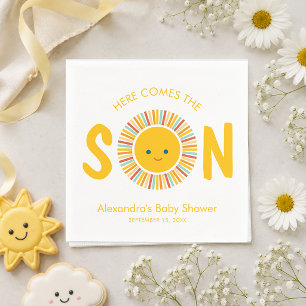 Servilleta De Papel Aquí viene el Sol Niño Baby Shower