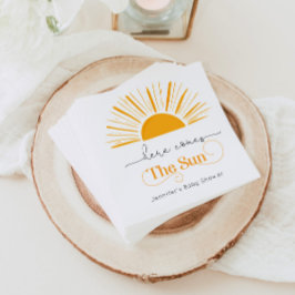 Servilleta De Papel Aquí viene la ducha de bebé solar