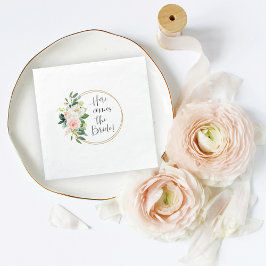 Servilleta De Papel Aquí viene la ducha de novia floral