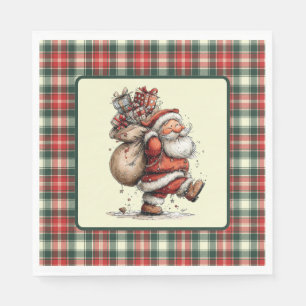 Servilleta De Papel Aquí viene Santa Claus