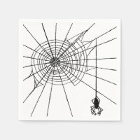 Araña colgada en una web de Halloween gótico