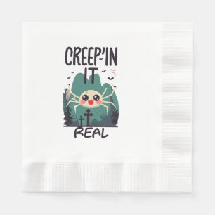 Servilleta De Papel Araña de Halloween Kawaii juego de palabras